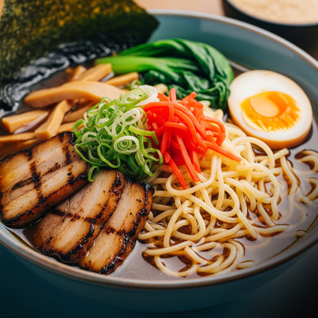 🍜 Ramen Chashu y Ajitama con&nbsp;Cebolleta