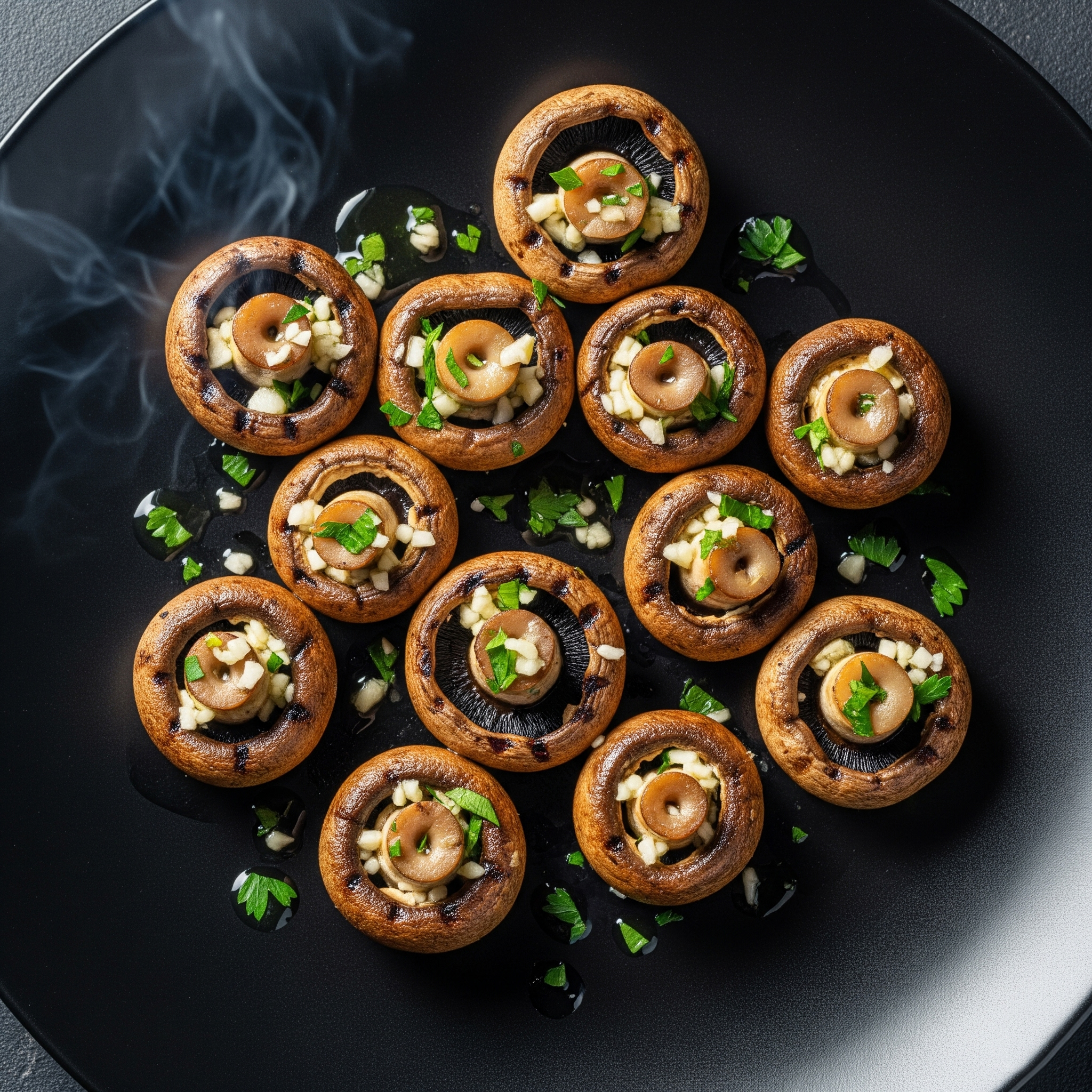 🍄 Champiñones Portobello a la Plancha con Aliño de Ajo, Perejil y Limón