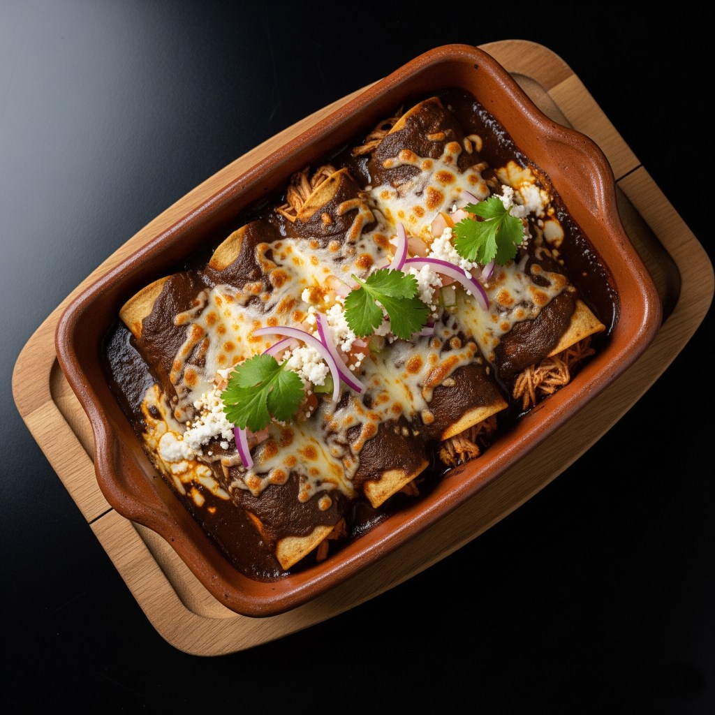 🍗 Enchiladas de Pollo con Mole Poblano y Queso Gratinado (con Tortillas&nbsp;Caseras)
