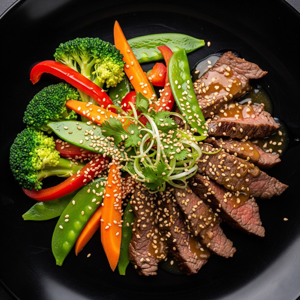 🥩 Ternera Salteada Oriental con Verduras Crujientes y Salsa&nbsp;Umami
