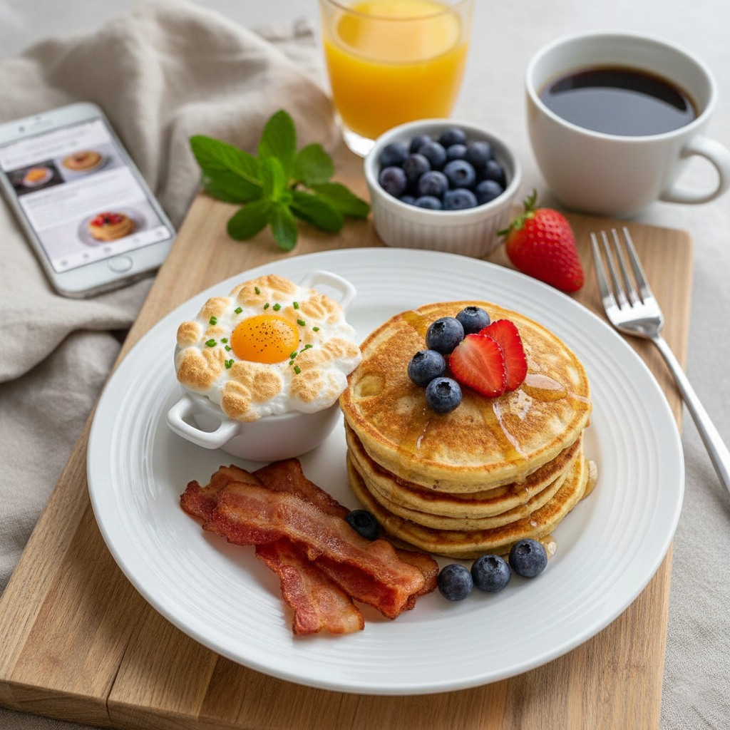 🥓 The Healthy American Tray: Desayuno Completo y Energético