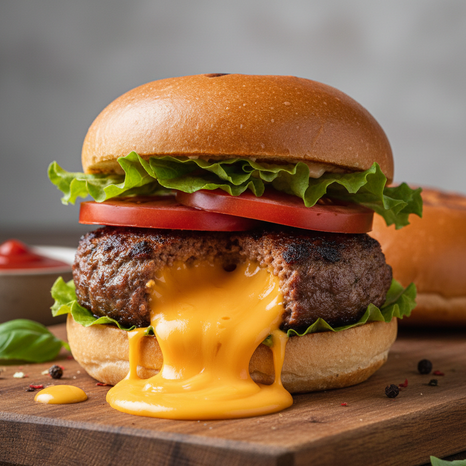 🍔 Hamburguesa Rellena de Queso (Juicy Lucy): El Volcán de Sabor en tu&nbsp;Airfryer