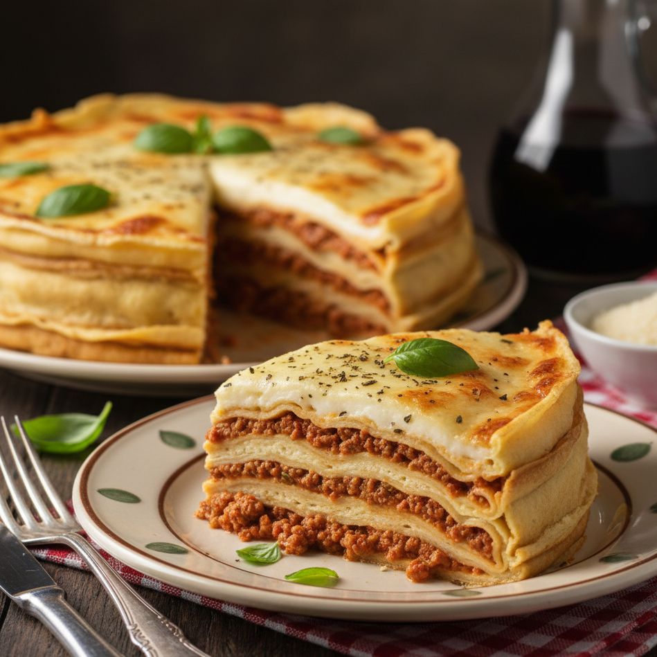 Lasaña de Crepes: La Torre de Pasta Más Suave del&nbsp;Mundo
