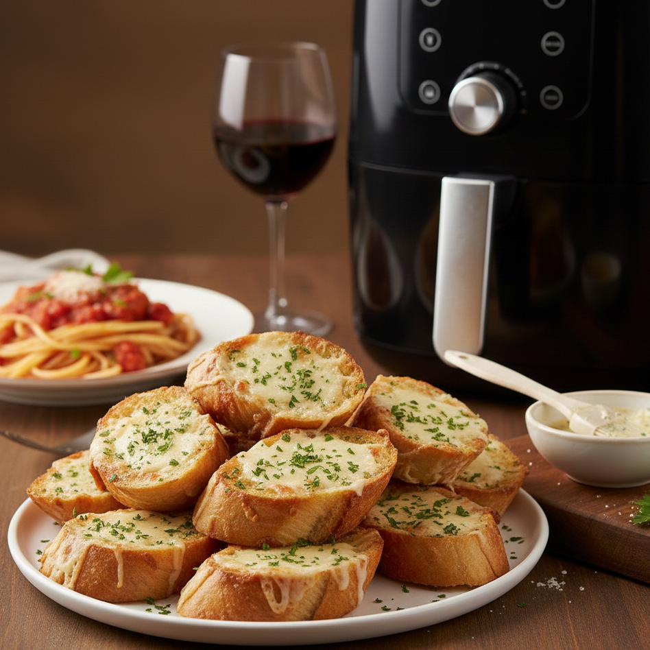🍞 Pan de Ajo Crujiente en Airfryer (El Acompañante Perfecto)
