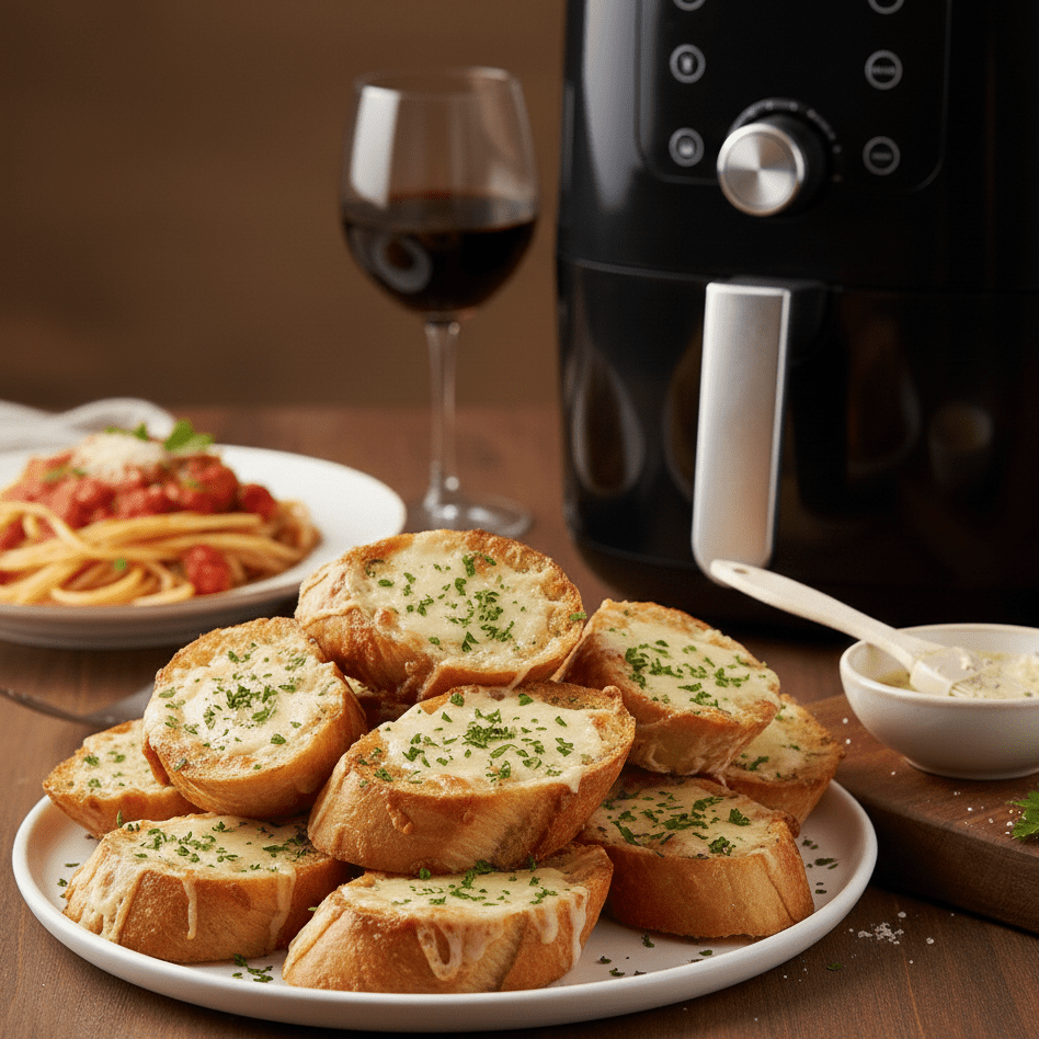 Pan de Ajo Crujiente en Airfryer (El Acompañante Perfecto)