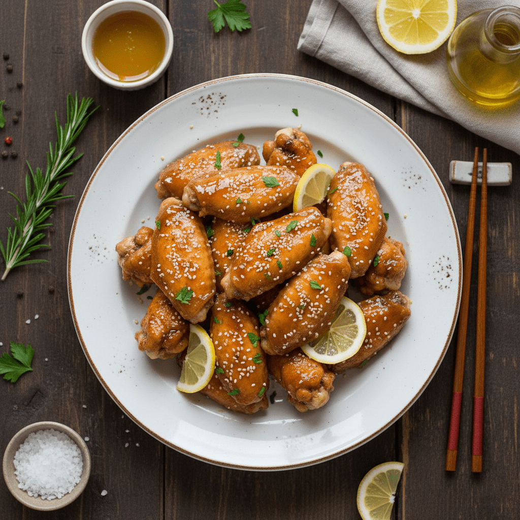 🐔 Alitas de Pollo al Limón y Miel&nbsp;(Gluten-Free)