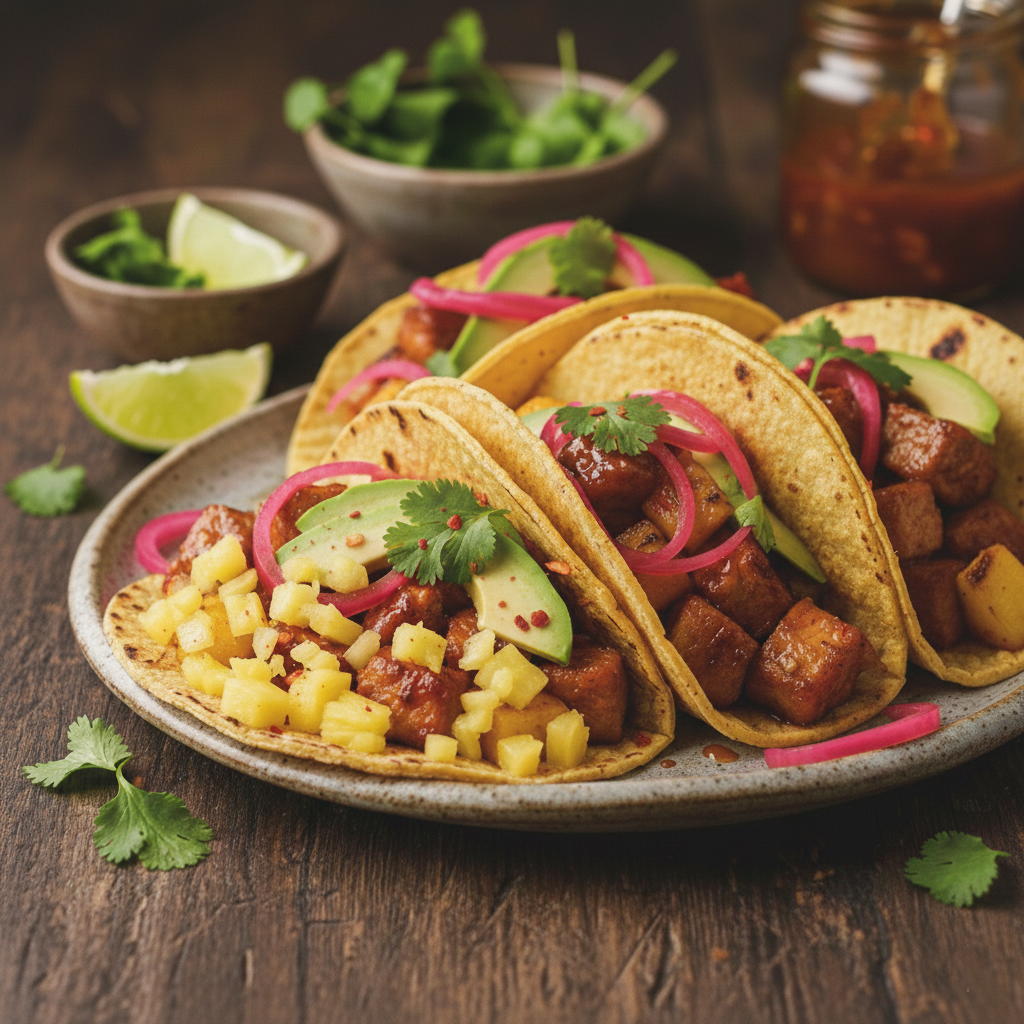 🌮 Tacos de Cerdo con Glaseado de Piña y Chile sin gluten en AirFryer&nbsp;🍍