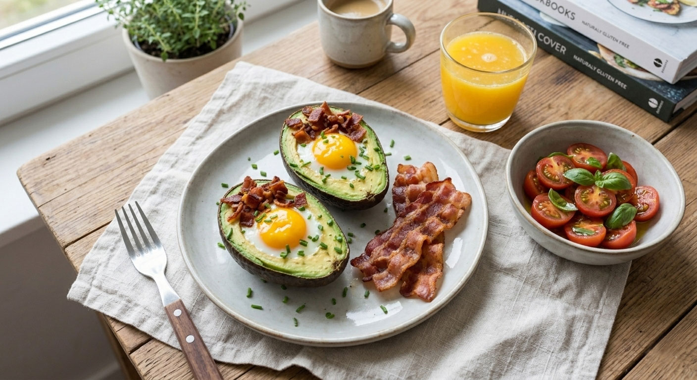 🥑 Desayuno Energético: Aguacates «Egg-in-a-Hole» en Airfryer