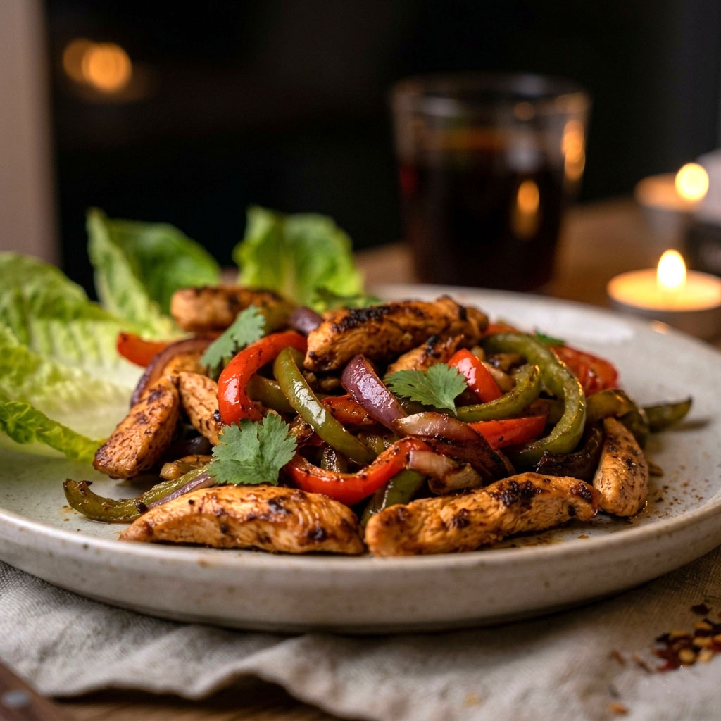 🍗 Fajitas de pollo saludables sin gluten en AirFryer