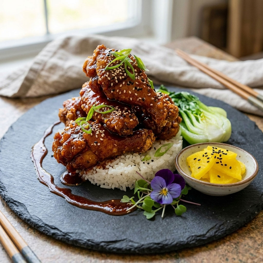 🍗 Pollo «K-Pop» Crujiente: Versión Saludable y Sin Gluten para AirFryer