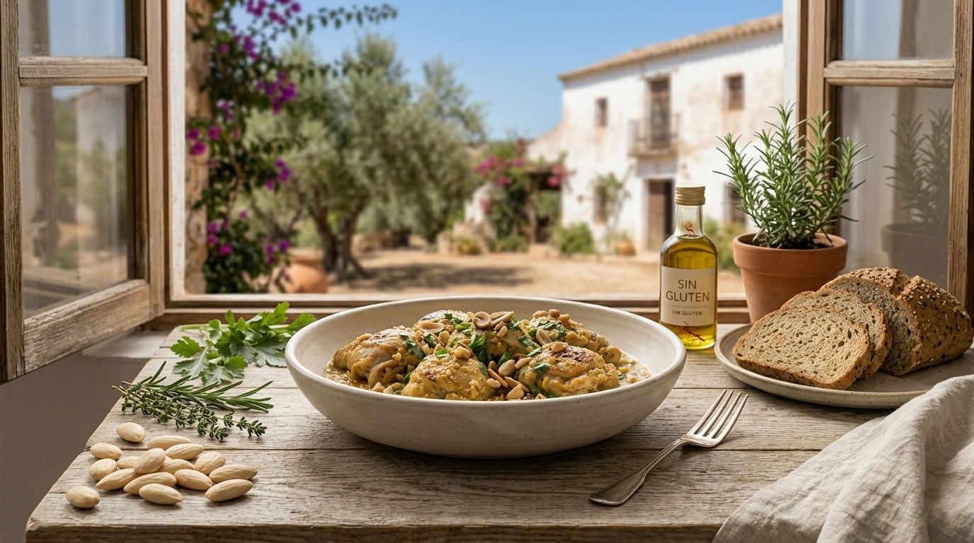 🍗 Pollo con Almendras a la Pepitoria Sin Gluten