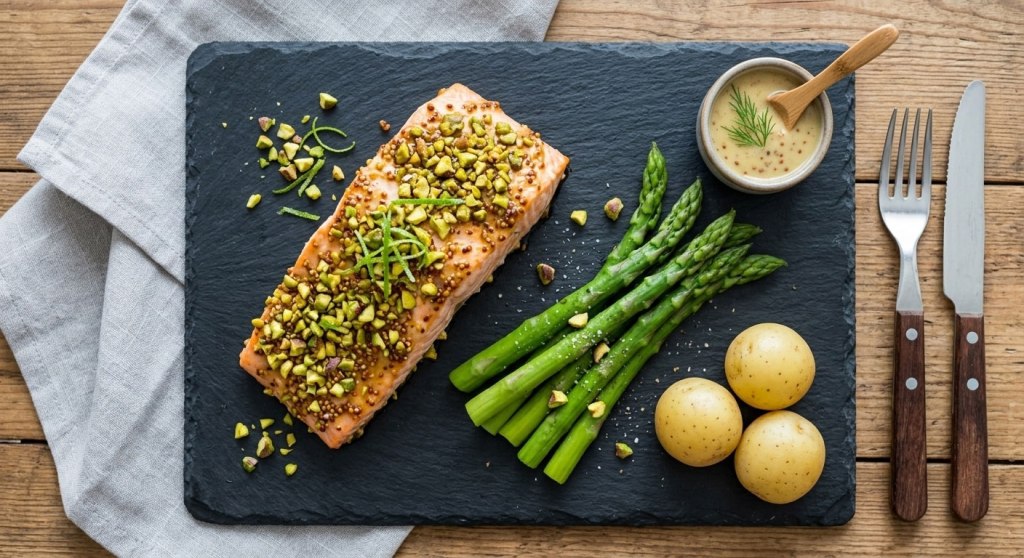 🐟 Salmón en Costra de Pistachos sin gluten en&nbsp;AirFryer